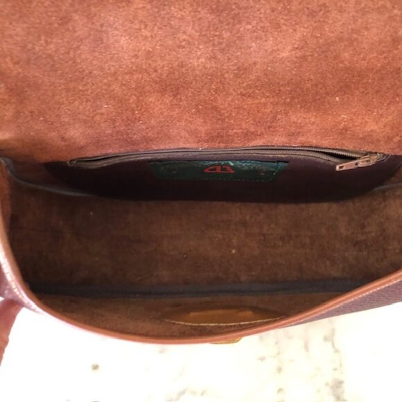 DOONEY & BOURKE Saddlebag Maroon Brown Green Label Shoulder Bag Vintage … - Picture 10 of 17